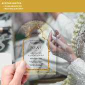 アクリルNIKAH – イスラーム華美モスク金ゴールド結婚ズ アクリル招待状