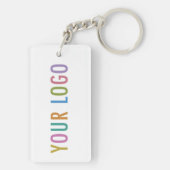 アクリルQRコードキーチェーンビジネスロゴ長方形 キーホルダー (裏面)