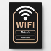 アクリルWiFiネットワークおよびパスワード表示スタンド フォトプラーク (正面)