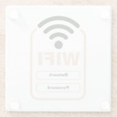 アクリルWiFiネットワークパスワードディスプレイスタンドホテル ガラスコースター (裏面)