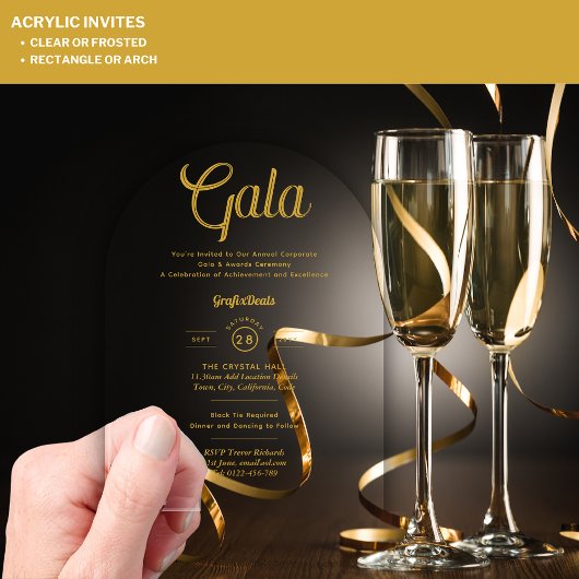アクリ澄んッ企業のク・ガラ賞モダン授式 アクリル招待状