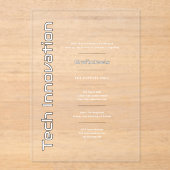 アクリ澄んル技術の革新企業のイベント アクリル招待状 (正面)