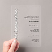 アクリ澄んル技術の革新企業のイベント アクリル招待状 (インサイチュ (ポータブル))