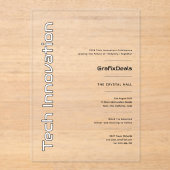 アクリ澄んル技術の革新企業のイベント アクリル招待状 (正面)