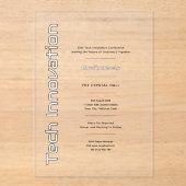 アクリ澄んル技術の革新企業のイベント アクリル招待状 (正面)