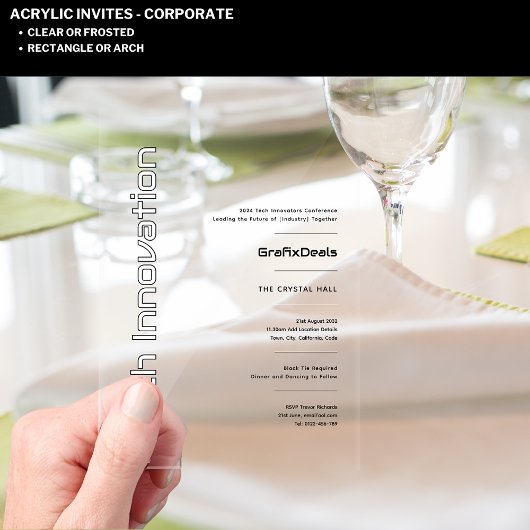 アクリ澄んル技術の革新企業のイベント アクリル招待状