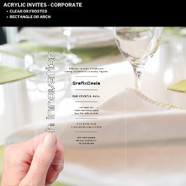 アクリ澄んル技術の革新企業のイベント アクリル招待状
