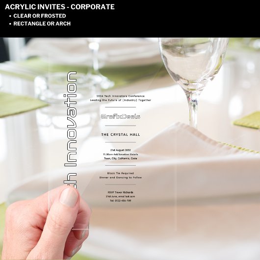 アクリ澄んル技術の革新企業のイベント アクリル招待状