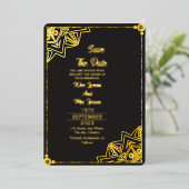 アクリ澄んル結婚式の日付の保存 箔招待状 (立ち正面)