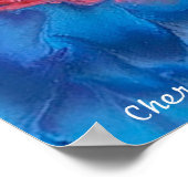 アクリ絵を描ルプララヴァデザインチェリールアート ポスター (角)