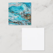 アクリ絵を描ル注注スタイル海シーン スクエア名刺 (正面/裏面)