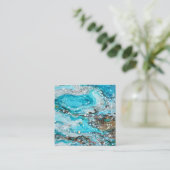 アクリ絵を描ル注注スタイル海シーン スクエア名刺 (スタンド正面)
