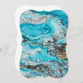 アクリ絵を描ル注注スタイル海シーン ノートカード (正面/裏面)