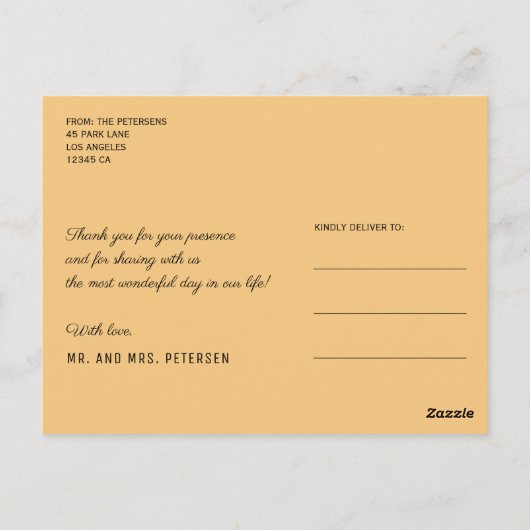 アクリ絵を描ル赤結婚青感謝してい黒 ポストカード (裏面)