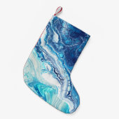 アクリ絵を描ル、抽象芸術色調 スモールクリスマスストッキング (正面 (吊り時))
