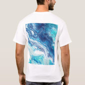 アクリ絵を描ル、抽象芸術色調 Tシャツ (裏面)