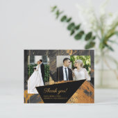 アクリ絵を描結婚ル感謝してい・グレーの写真あなた ポストカード (スタンド正面)