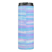 アクリ色彩の鮮やかルストライプターコイズピンクパープル タンブラー (裏面)