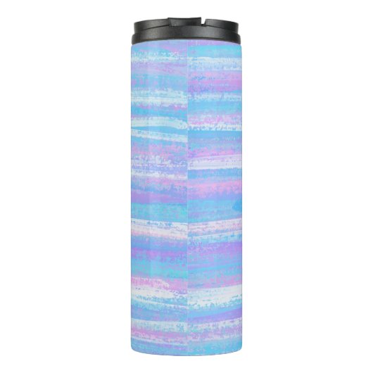 アクリ色彩の鮮やかルストライプターコイズピンクパープル タンブラー (裏面)