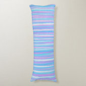 アクリ色彩の鮮やかルストライプターコイズピンクパープル ボディピロー (正面縦)