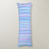 アクリ色彩の鮮やかルストライプターコイズピンクパープル ボディピロー (裏面 (縦))