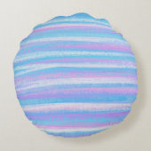 アクリ色彩の鮮やかルターコイズピンクパープル ラウンドクッション (裏面)