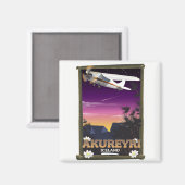 アクレイリアイスランドの旅行ポスター マグネット (正面/裏面)