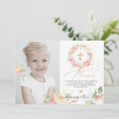 アクレール 赤らむ お礼-洗礼 女の子 招待状 (スタンド正面)