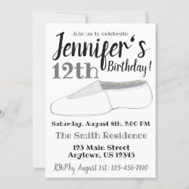 アクロアクロバティクス体操選手ダンスシューバースデーパーティー 招待状