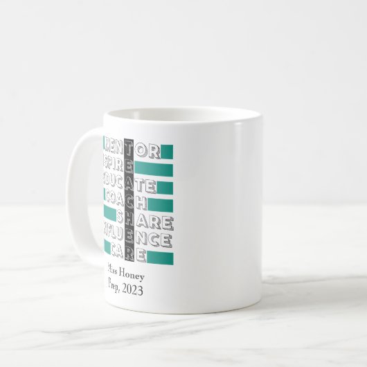 アクロカスタムスティック先生マグカップ。彼女への贈り物 コーヒーマグカップ (正面左)
