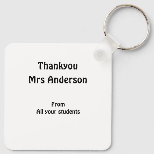 アクロスティック感謝してい先生ユー キーホルダー (裏面)