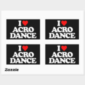 アクロダンスが大好き 長方形シール (シート)