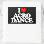 アクロダンスが大好き 長方形シール (バッグ)