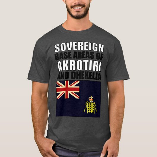 アクロティリとデケのソブリン拠点国旗 Tシャツ (正面)