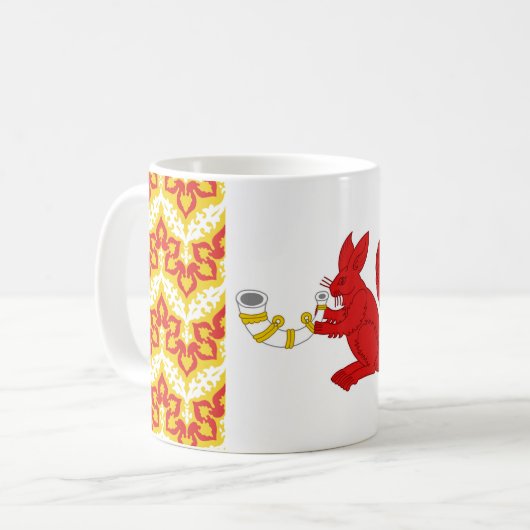 アクロネビールポピュレースバッジのカントン コーヒーマグカップ (正面左)