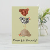 アクロバットチキン（ブライダルシャワーパーティー？） 招待状 (スタンド正面)