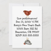 アクロバットチキン（ブライダルシャワーパーティー？） 招待状 (裏面)