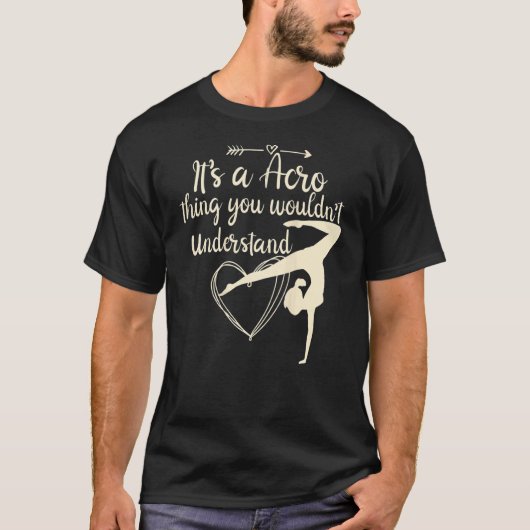 アクロバティを理解できないアクロ Tシャツ (正面)