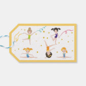 アクロバティックおもしろい誕生日の子供 ギフトタグ (裏面横)