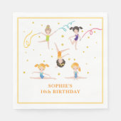 アクロバティックおもしろい誕生日の子供 スタンダードランチョンナプキン (正面)