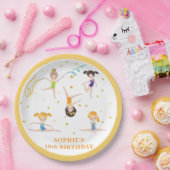 アクロバティックおもしろい誕生日の子供 ペーパープレート (パーティー)