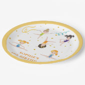 アクロバティックおもしろい誕生日の子供 ペーパープレート (アングル)