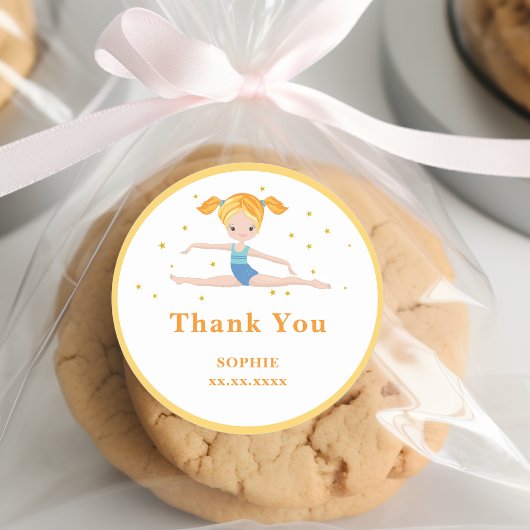 アクロバティックおもしろい誕生日の子供 ラウンドシール