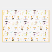 アクロバティックおもしろい誕生日の子供 ラッピングペーパーシート (正面2)