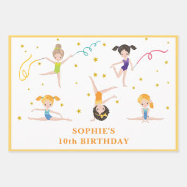 アクロバティックおもしろい誕生日の子供 ラッピングペーパーシート