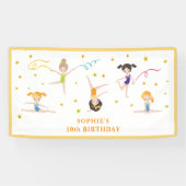 アクロバティックおもしろい誕生日の子供 横断幕 (横)