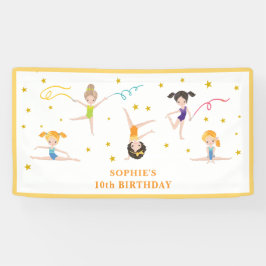 アクロバティックおもしろい誕生日の子供 横断幕