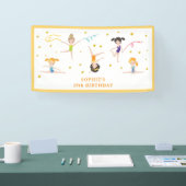 アクロバティックおもしろい誕生日の子供 横断幕 (トレードショー)