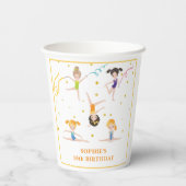 アクロバティックおもしろい誕生日の子供 紙コップ (裏面)