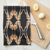 アクロバティックヴィンテージピンアップThunder_Cove キッチンタオル (四つ折り)